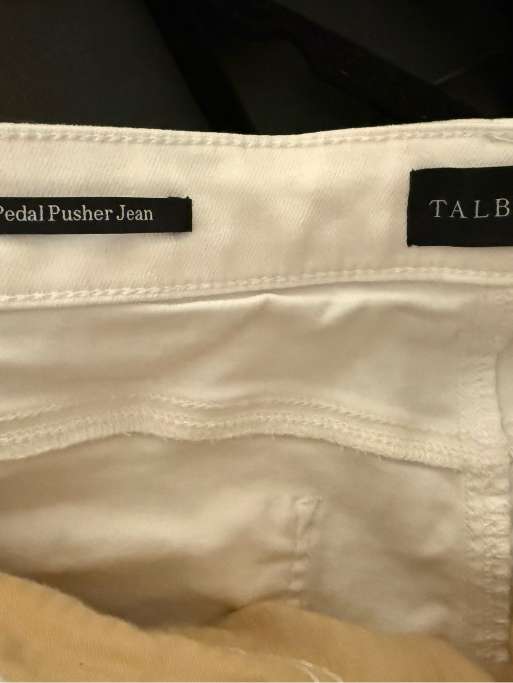 🤍 Talbots Pedal Pusher White Cropped Jeans Size 10 Classic Stretch Capri - Picture 5 of 7